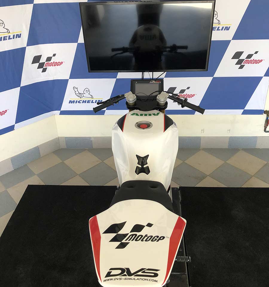 Simulateur d'entrainement Motogp officiel des pilotes de moto GP avec DVS